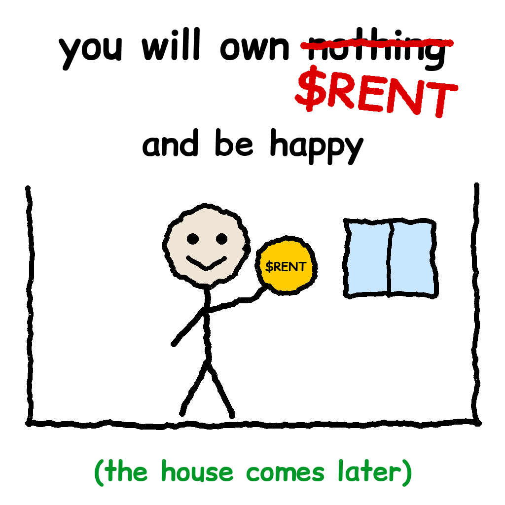 you will own nothing — $RENT — and be happy